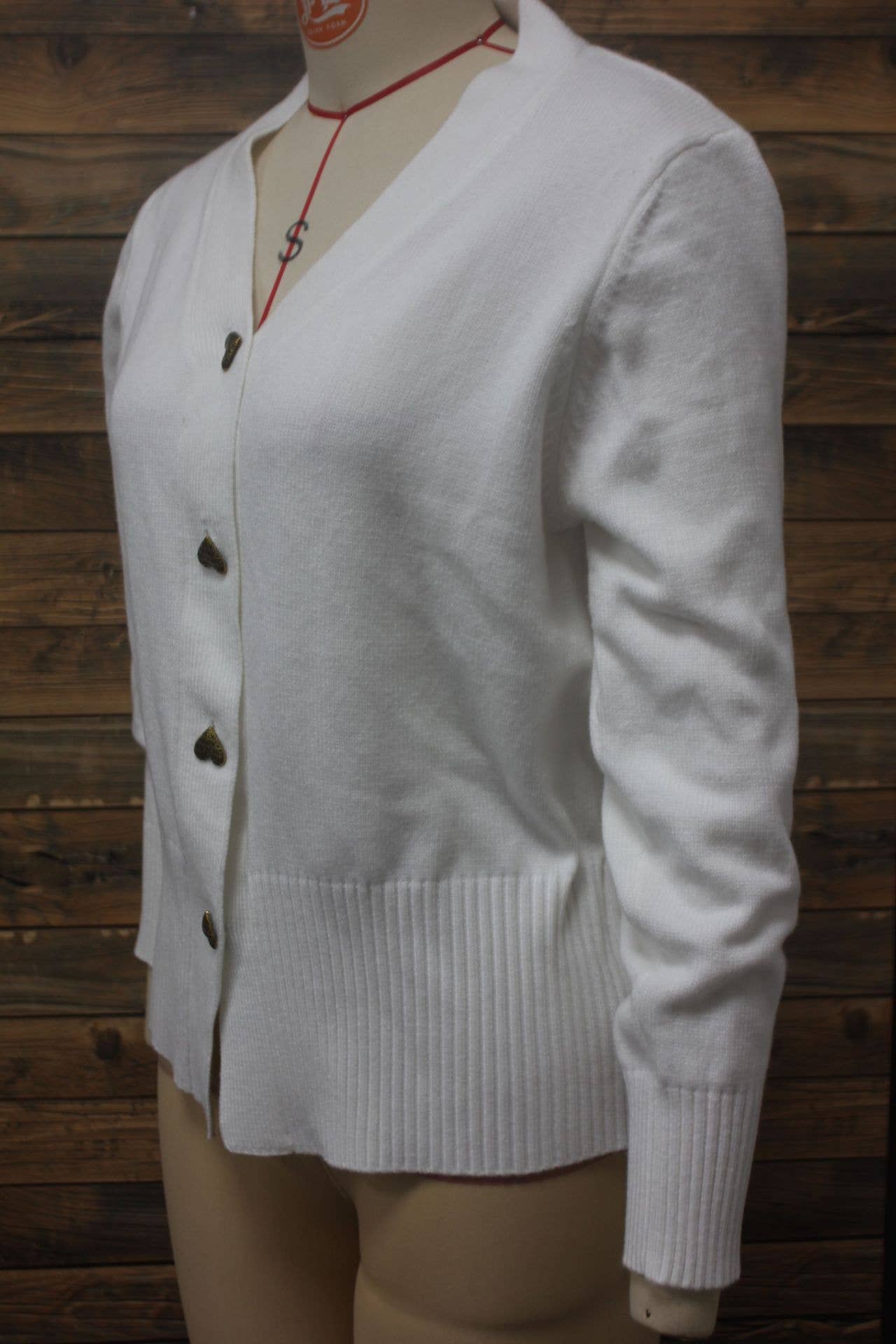 V-neck elegant loose solid-color knit cardigan