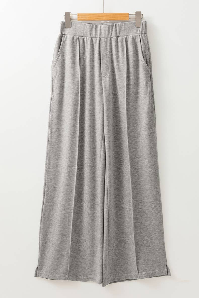 LOOSE SIMPLE STYLE HIGH-WAISTED WIDE-LEG PANTS
