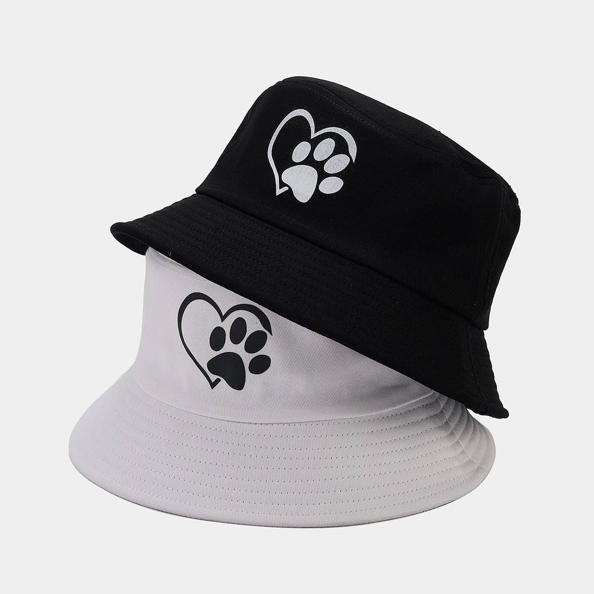 SIMPLE LOVE DOG PAW BUCKET HAT_CWAH1651