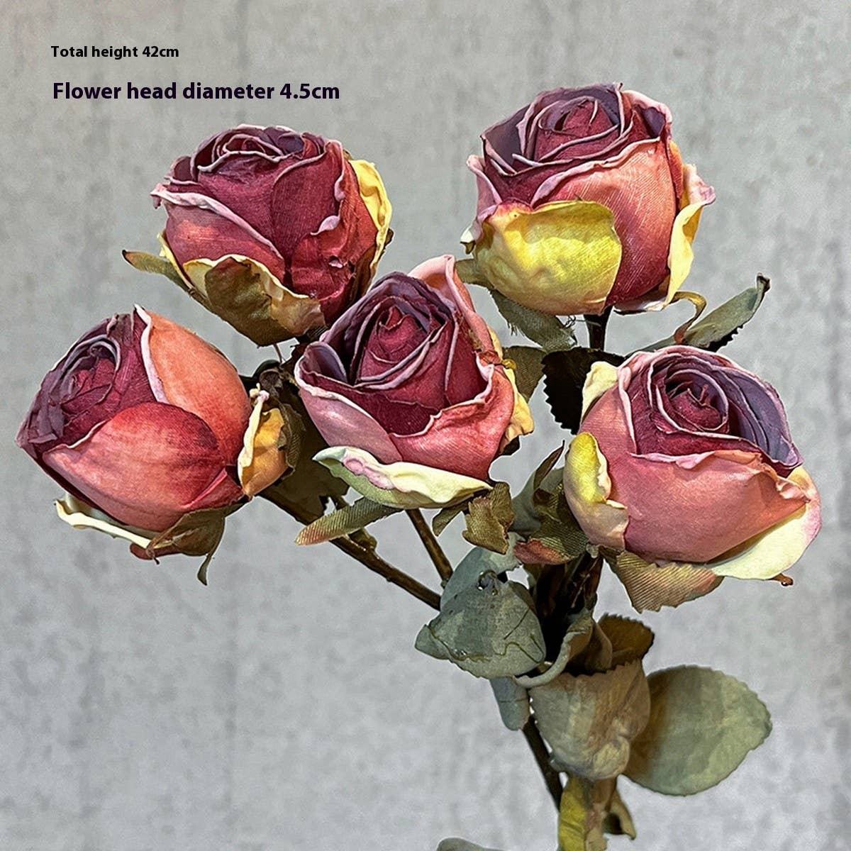 High-End Burnt Edge Rose Bouquet for Table Decor