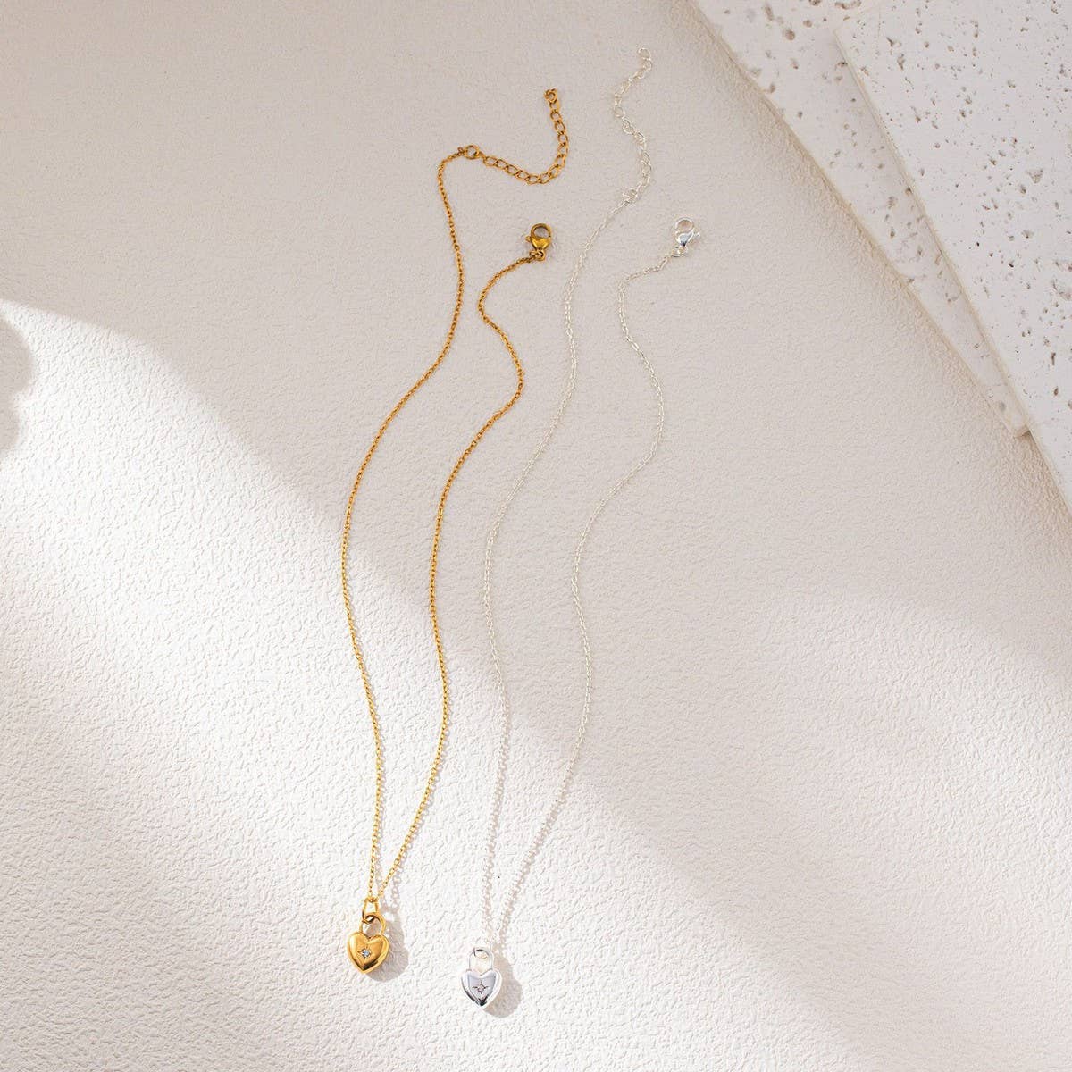 Creative stainless steel love lock necklace