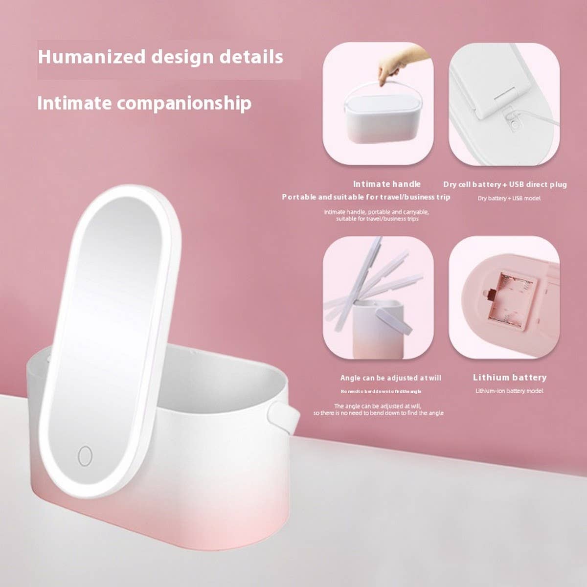 PORTABLE DRESSING BOX WITH LED LIGHT MIRROR_CWMM5633