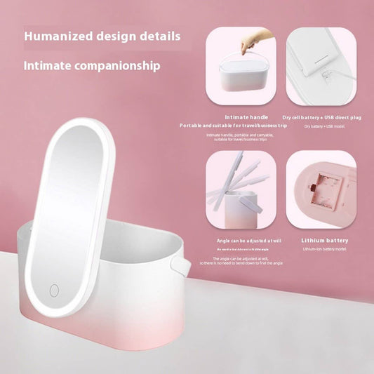 PORTABLE DRESSING BOX WITH LED LIGHT MIRROR_CWMM5633