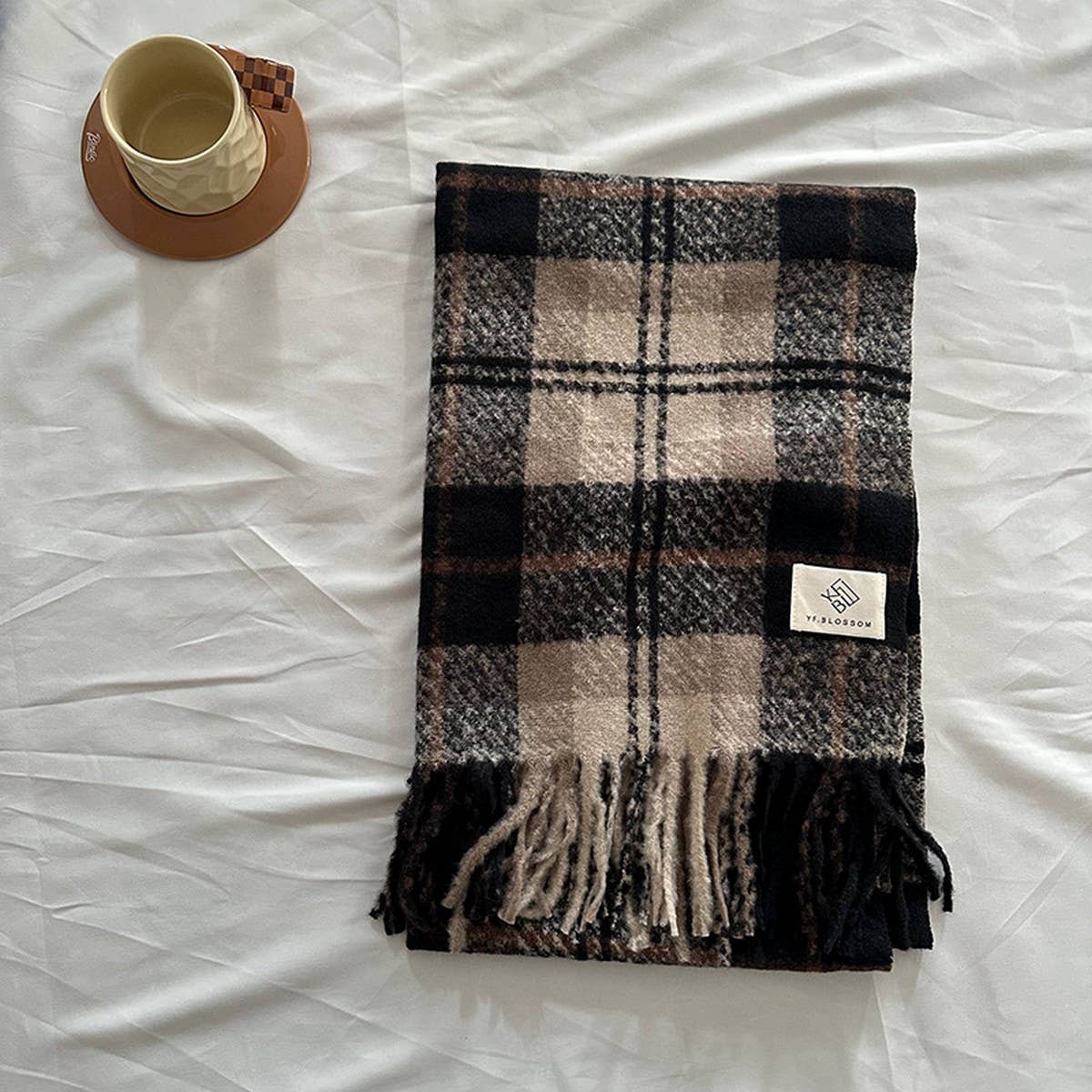 Vintage Plaid Scarf ? Soft Winter Wrap