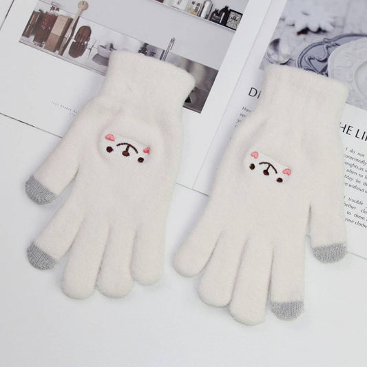 CUTE VELVET COLD-PROOF TOUCH SCREEN CYCLING GLOVES_CWAG0181
