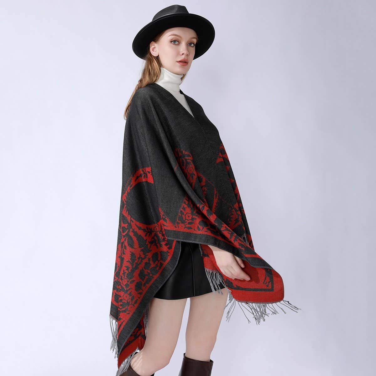 ALL-MATCH WARM TASSEL CAPE TRAVEL SHAWL_CWMM2096
