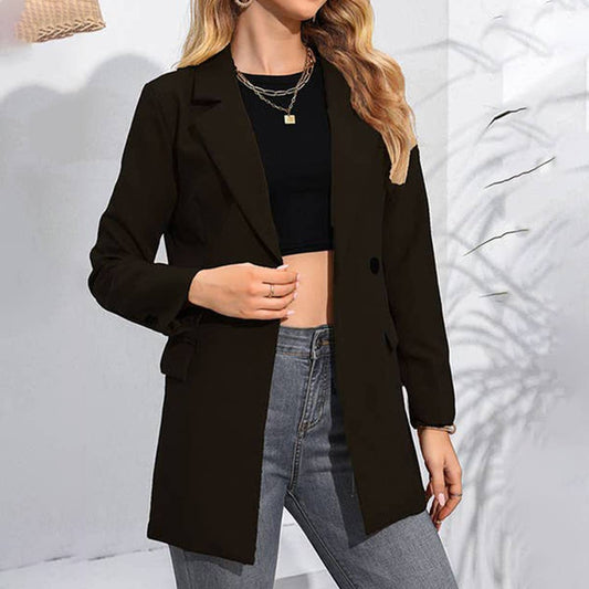Stylish lapel suit long-sleeved jacket