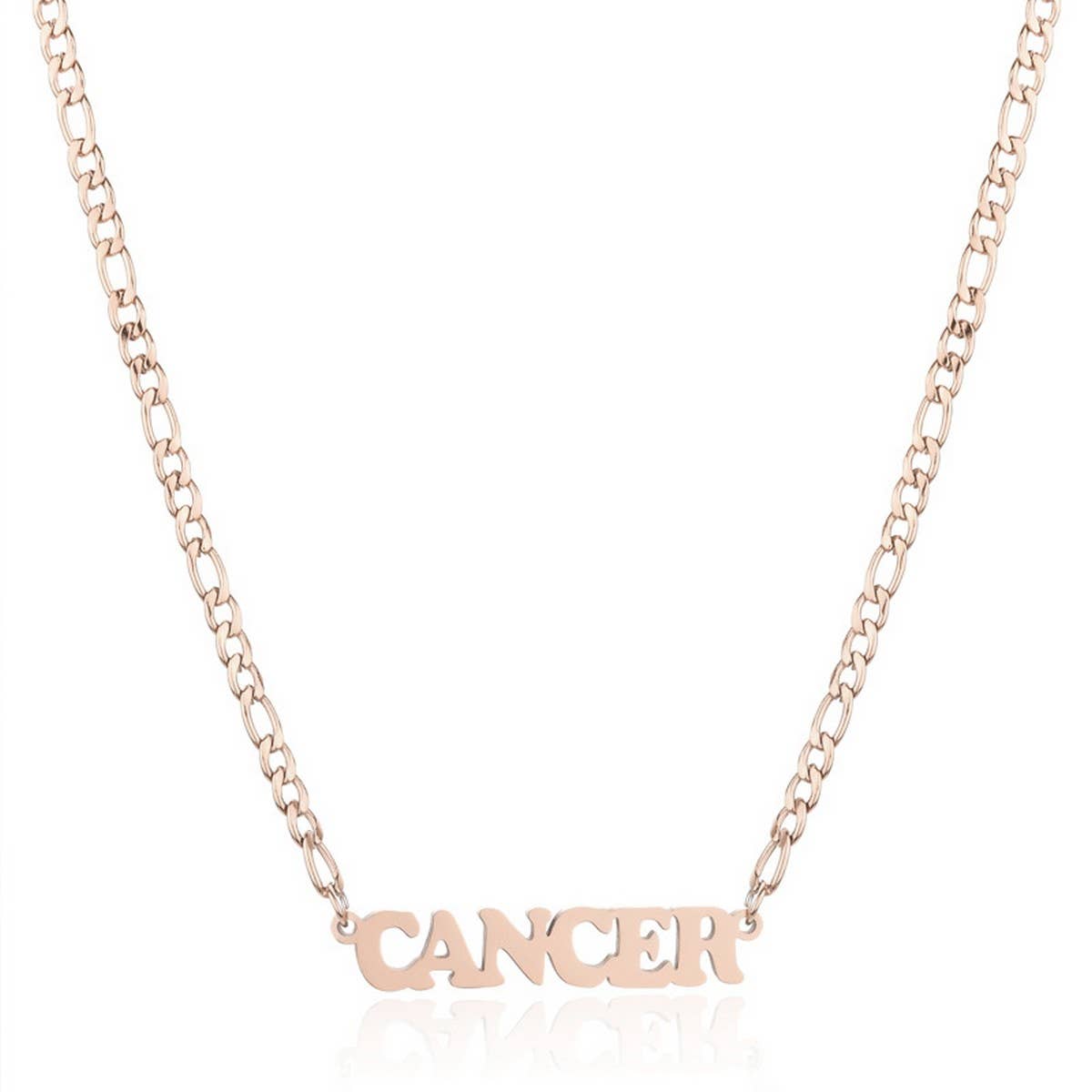 SIMPLE TWELVE ZODIAC STAINLESS STEEL GOLD NECKLACE_CWMM2726