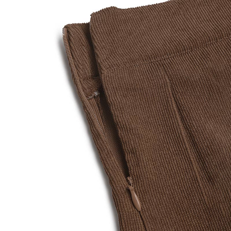 Mini high-waisted pleated skirt pants