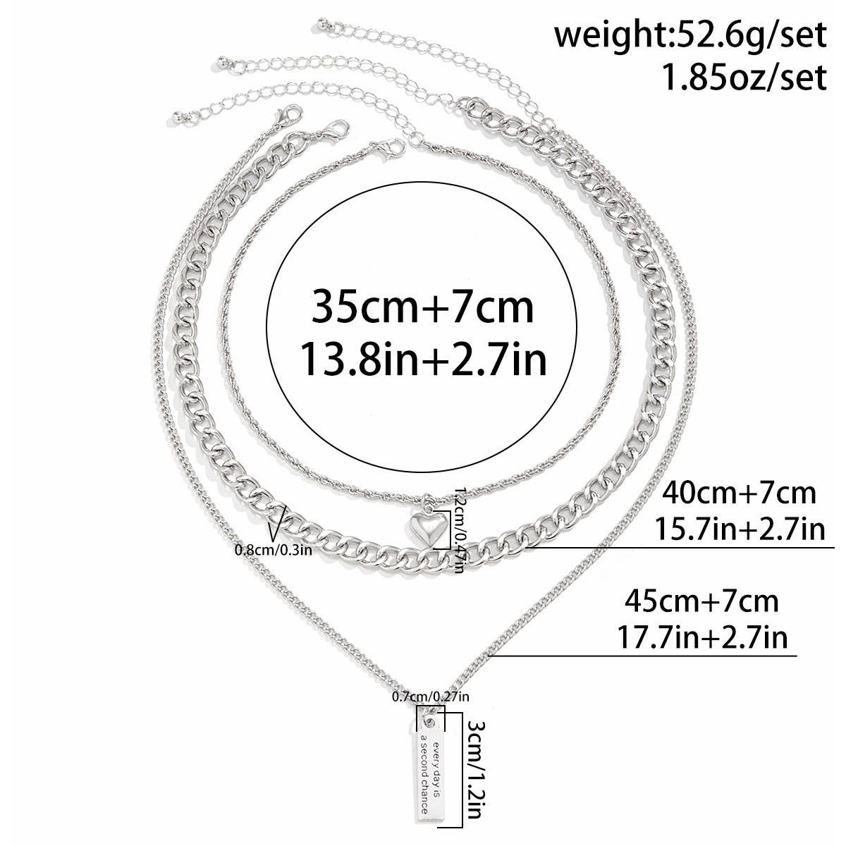 SIMPLE MULTI-LAYER CHAIN NECKLACE_CWAJE1129