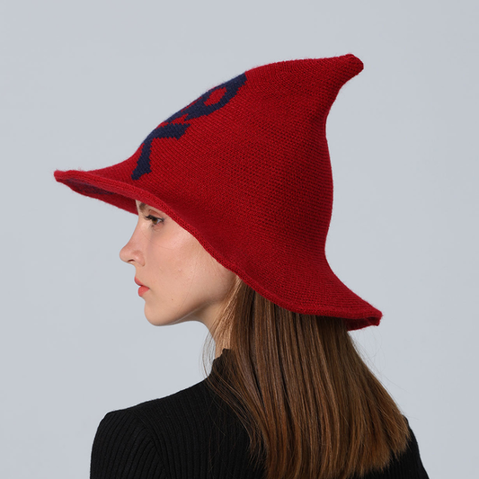 Skull Print Wizard Hat Halloween  Accessory_CWAH3991