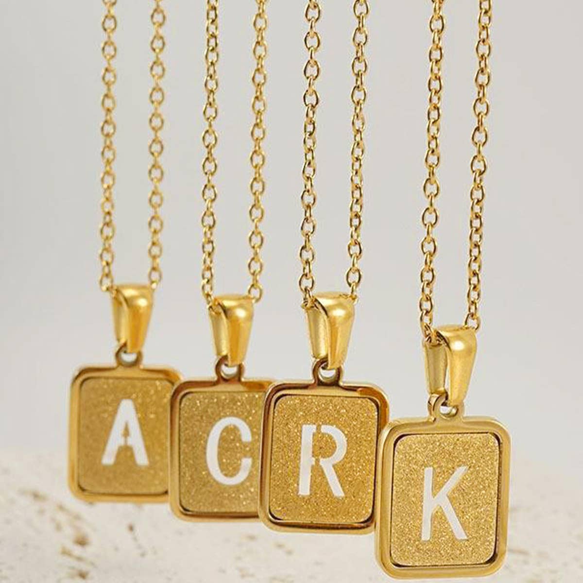 FASHION 26LETTER STAINLESS STEEL PENDANT NECKLACE_CWAJE0678