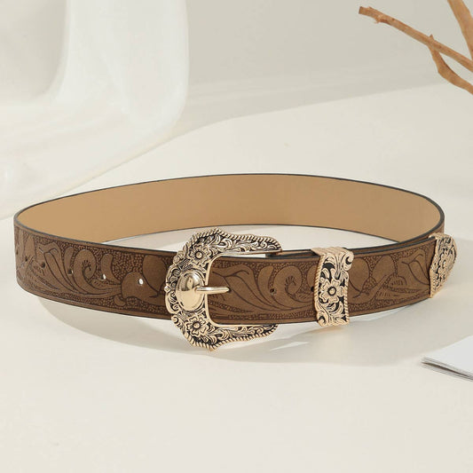 Retro carved personalized trendy belt