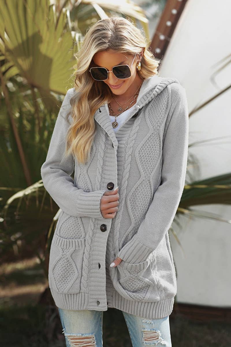 CWOCAL2185_WINTER FLEECE LONG-SLEEVED BUTTON-UP CARDIGAN