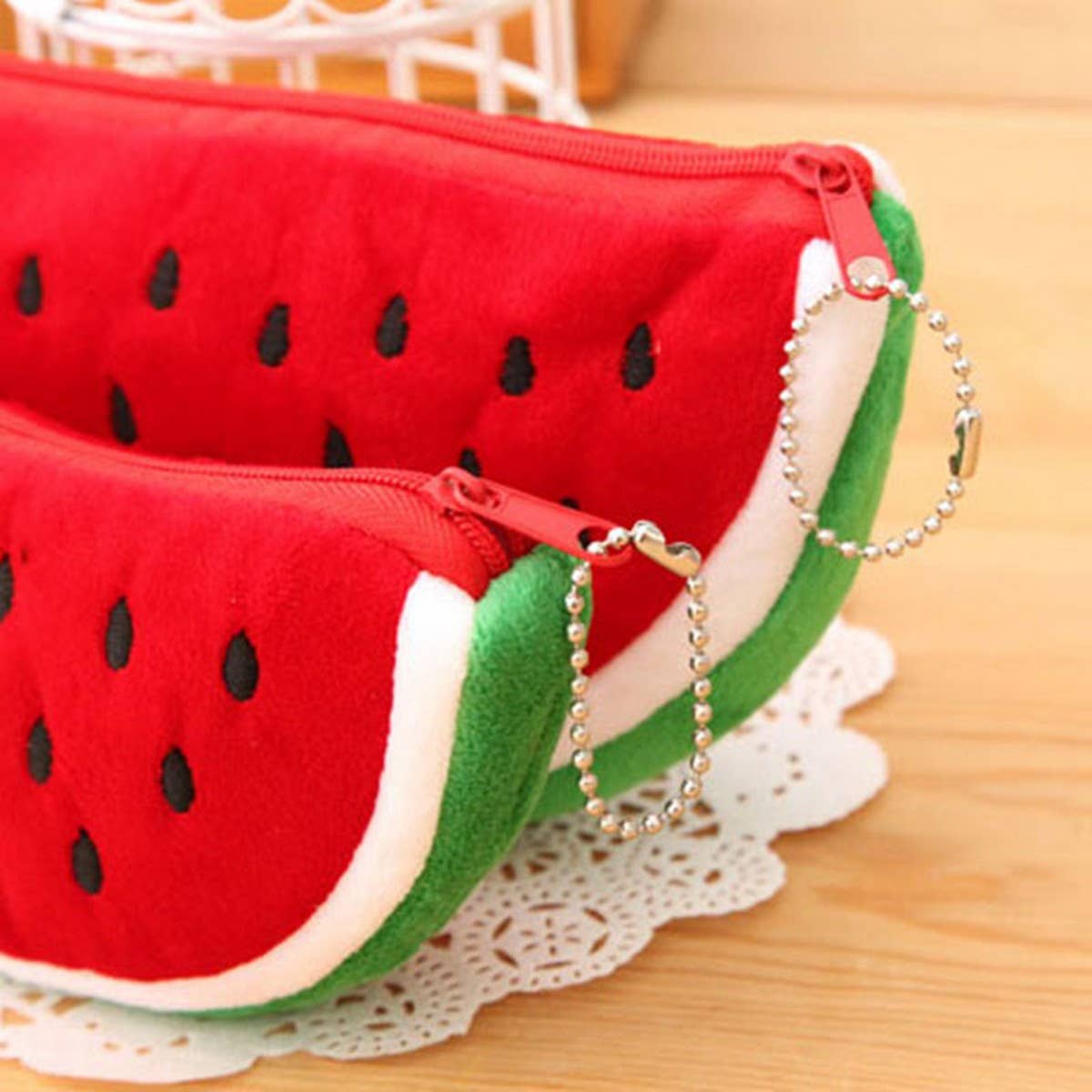 FRUIT WATERMELON SHAPED LARGE PENCIL CASE
