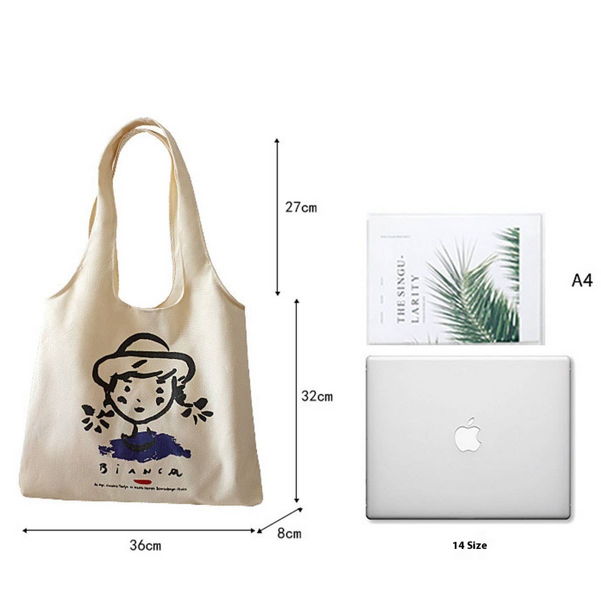 Summer Lazy Style Canvas Tote Bag for Students_CWAB5629