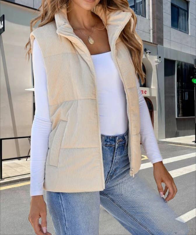 SOLID COLOR ALL-IN-ONE SLEEVELESS WAISTCOAT