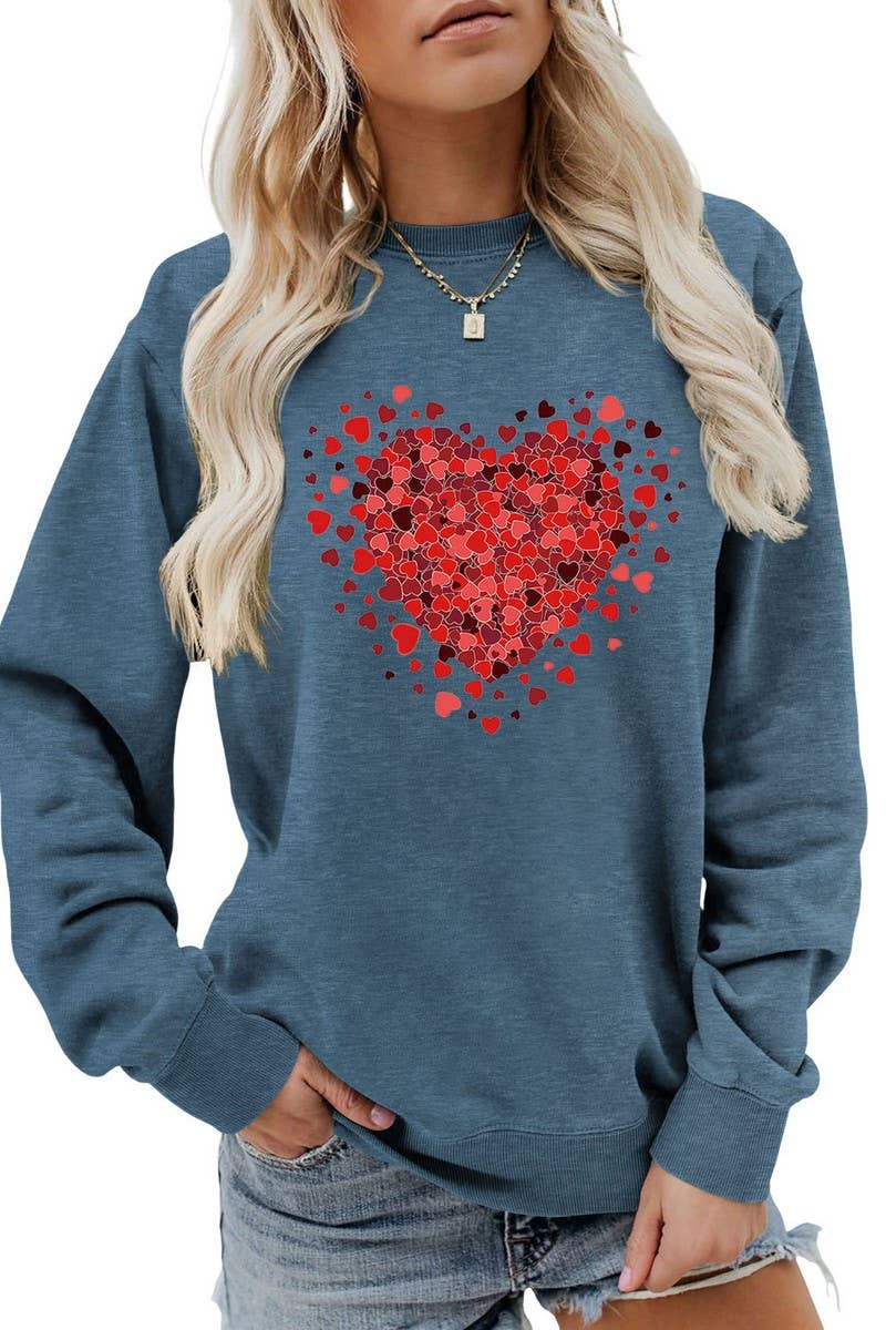 VALENTINE FUN PATTERN LONG SLEEVE SWEATSHIRT_CWTSTL0971