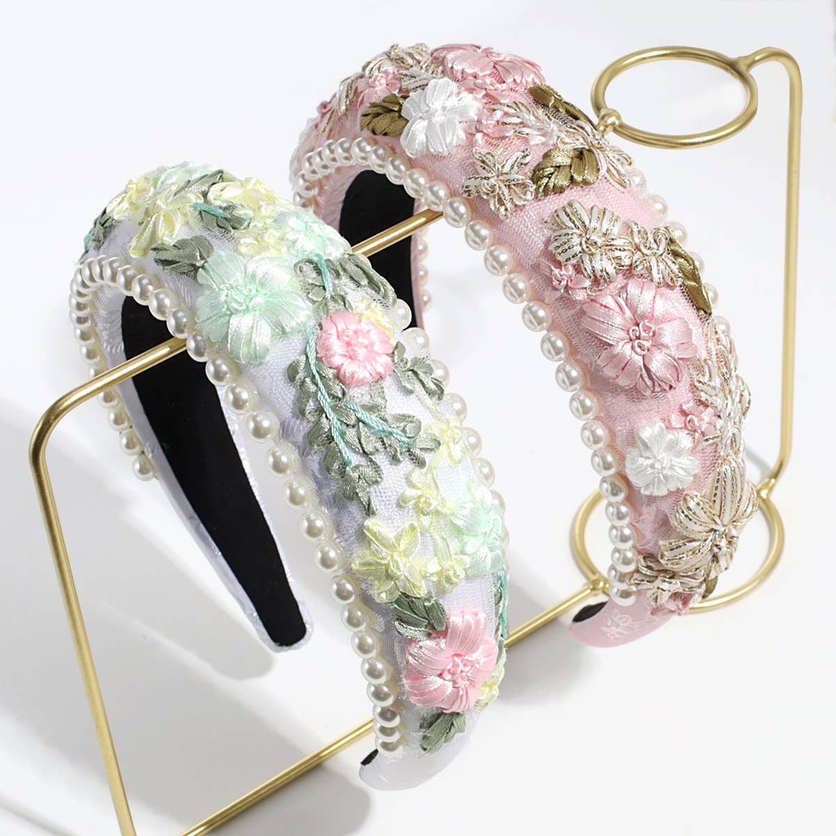 VERSATILE SPONGE IMITATION PEARL FLOWER HEADBAND