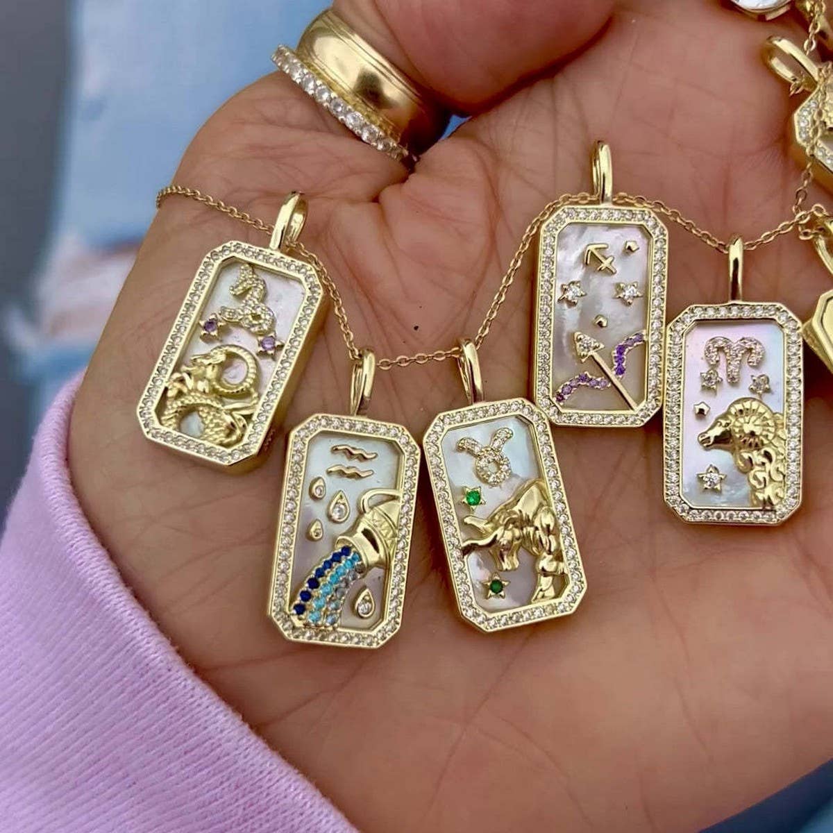 NEW CREATIVE 12 CONSTELLATIONS ZIRCON NECKLACE