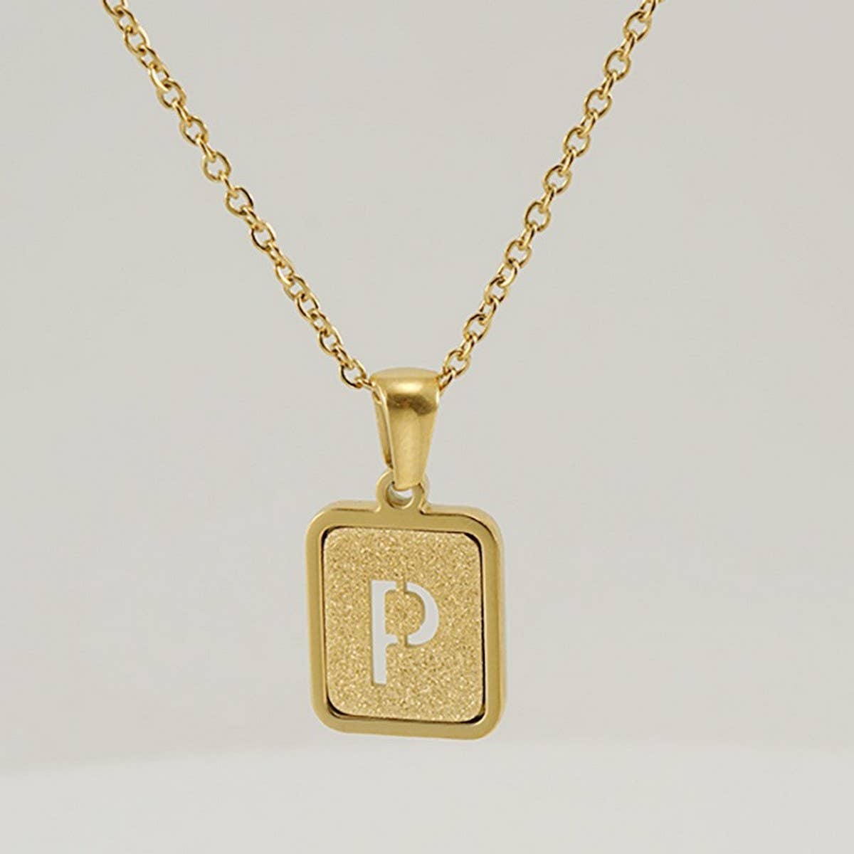 FASHION 26LETTER STAINLESS STEEL PENDANT NECKLACE_CWAJE0678