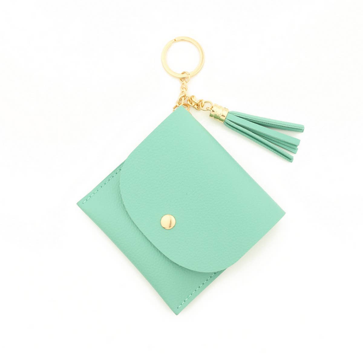 NEW SOLID COLOR CARD HOLDER KEYCHAIN