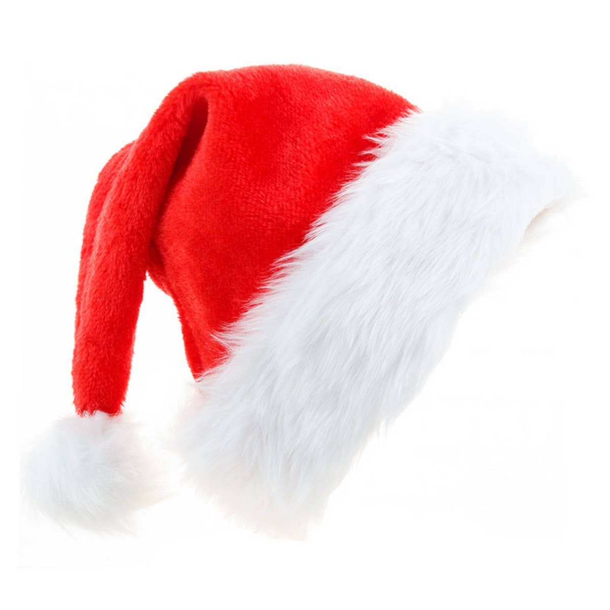 CWMM10350_PLUSH CHRISTMAS SANTA HAT WITH BIG POM POM