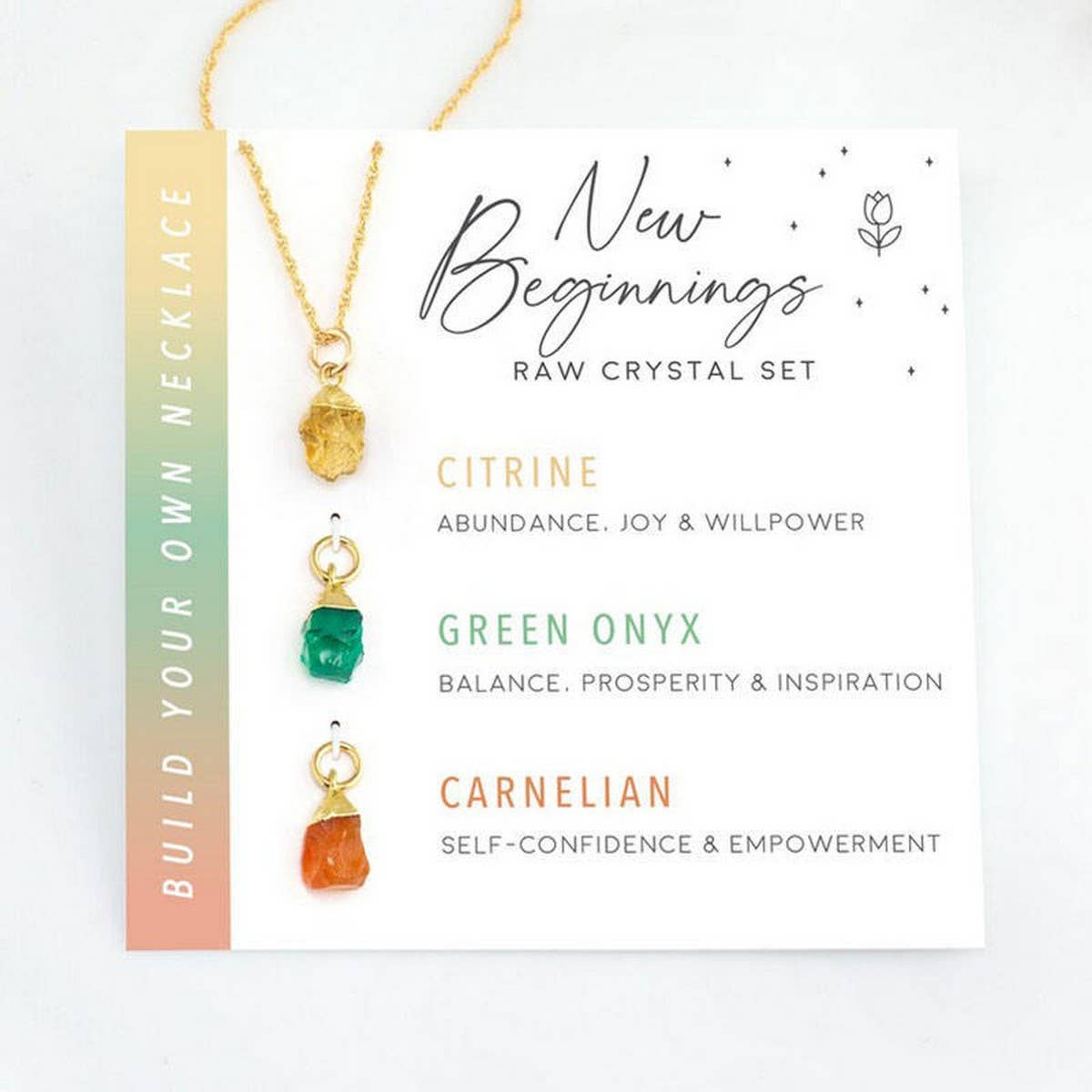 STAINLESS STEEL NECKLACE NATURAL CRYSTAL PENDANT_CWAJE1051