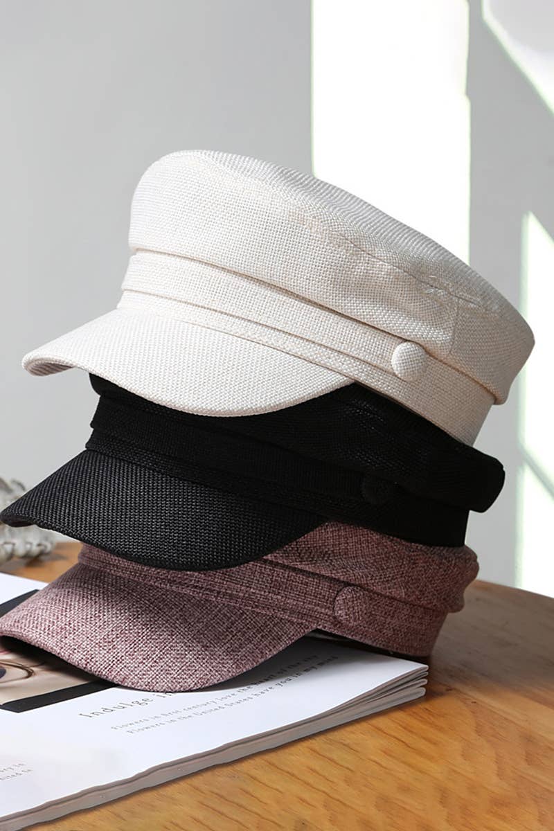 SOLID BAKER BOY HAT_CWAH0488