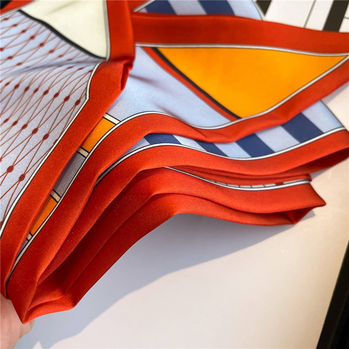 Skinny Silk Scarf for Hair, Neck or Bag Wrap_CWASC1512🎗️