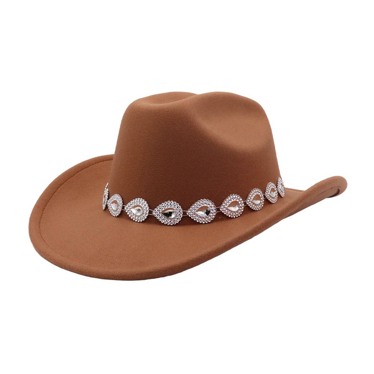 Unisex Western Cowboy Fedora Hat Ethnic Style_CWAH04468