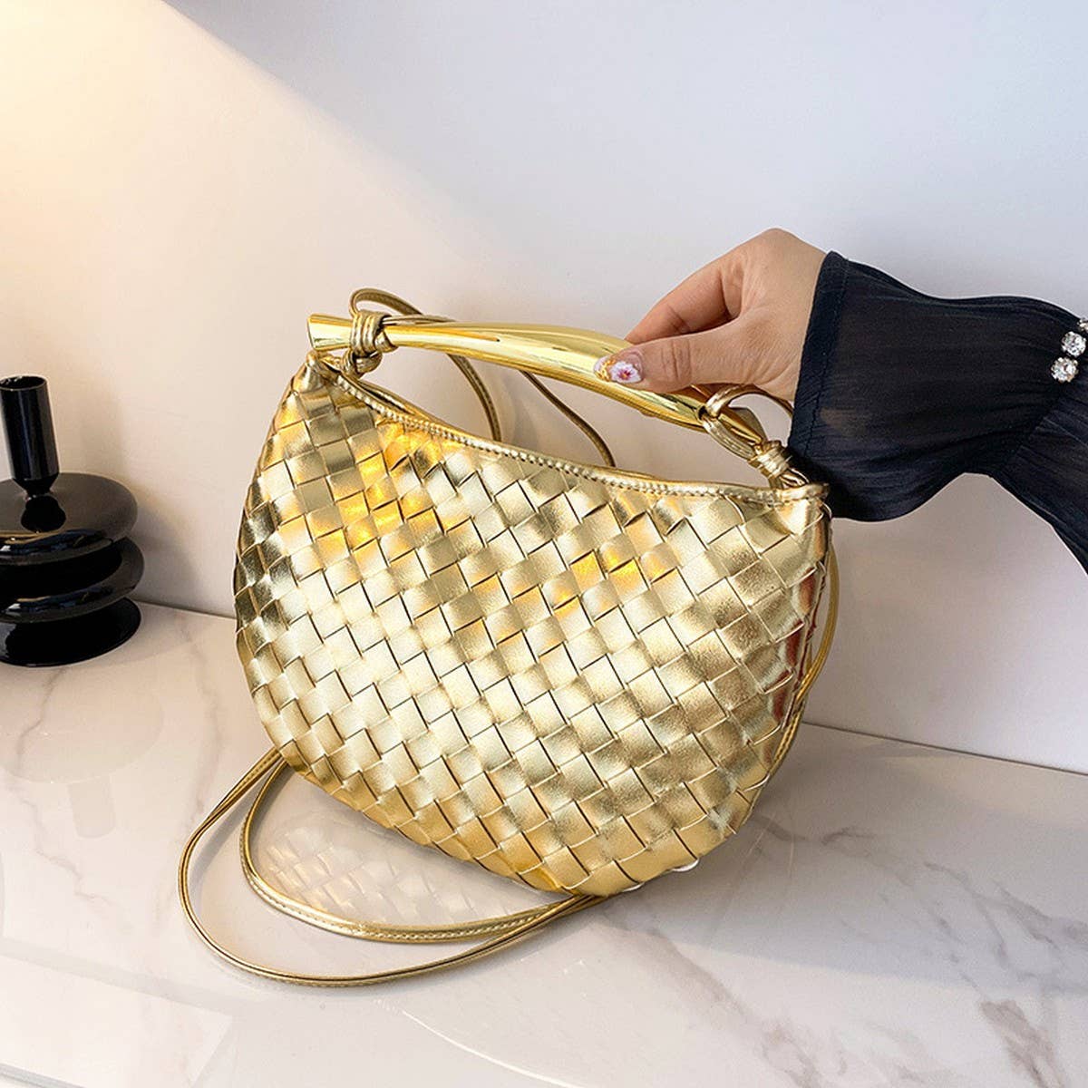 BRAID CROSSBODY BAG SARDINE BAG WOVEN HANDBAG_CWAB1911