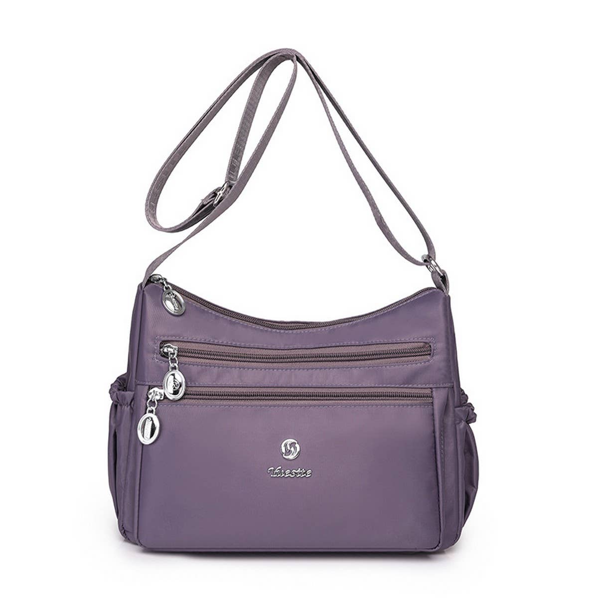 LIGHTWEIGHT WATER-REPELLENT NYLON SHOULDER BAG_CWAB3502