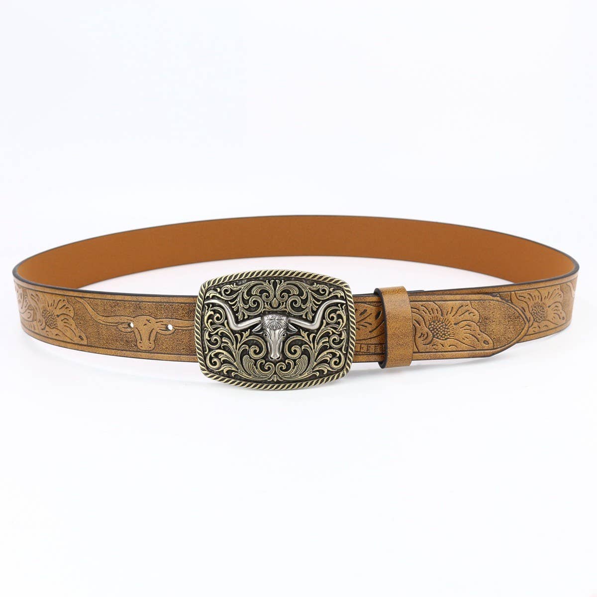 BUCKLE VINTAGE BELT WITH CLASSIC EMBOSSED_CWABE0412