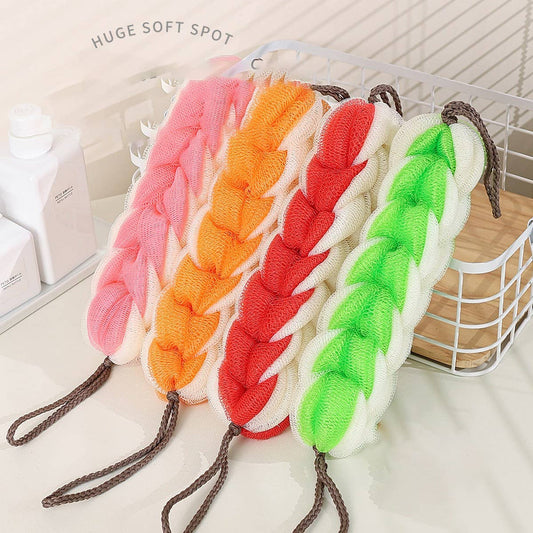 BATH POUF DOUBLE LAYER LARGE THICK LONG BATH BALL_CWMM3367