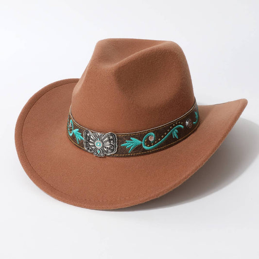 Unisex Western Cowboy Straw Sun Hat_CWAH3659