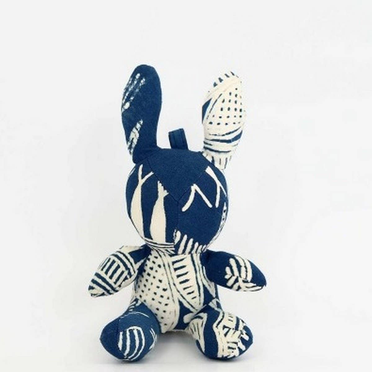 Hand-Dyed Indigo Bunny Plush Charm