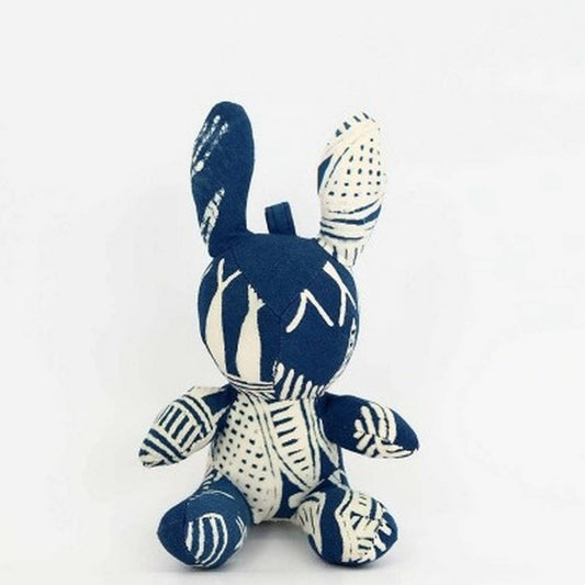 Hand-Dyed Indigo Bunny Plush Charm