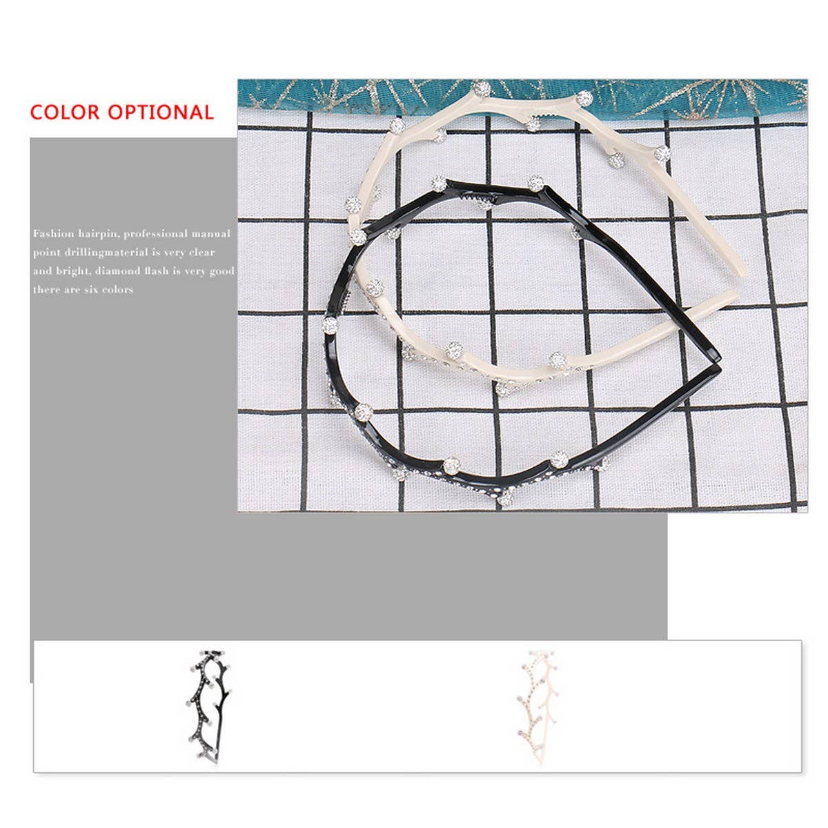 TWIGS DIAMOND BALL BRANCH HEADBAND HAIRPIN