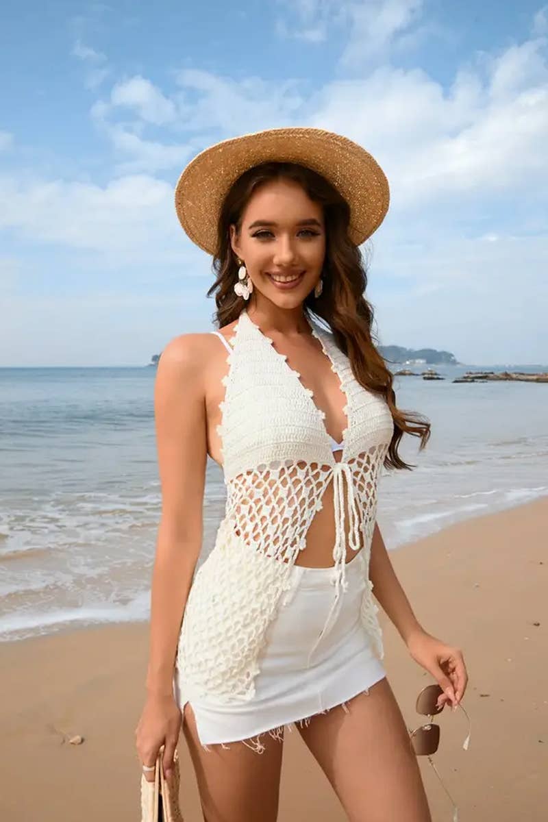 CWTTS1307_SUMMER HOLLOW BEACH VACATION KNITTED CARDIGAN