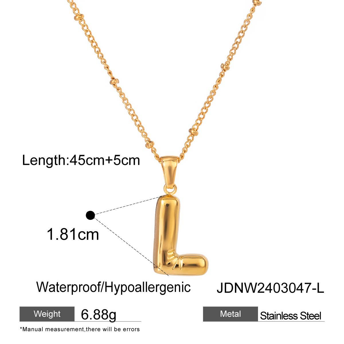 NICHE ALL-MATCH TEMPERAMENT GLOSSY LETTER NECKLACE_CWAJE1893