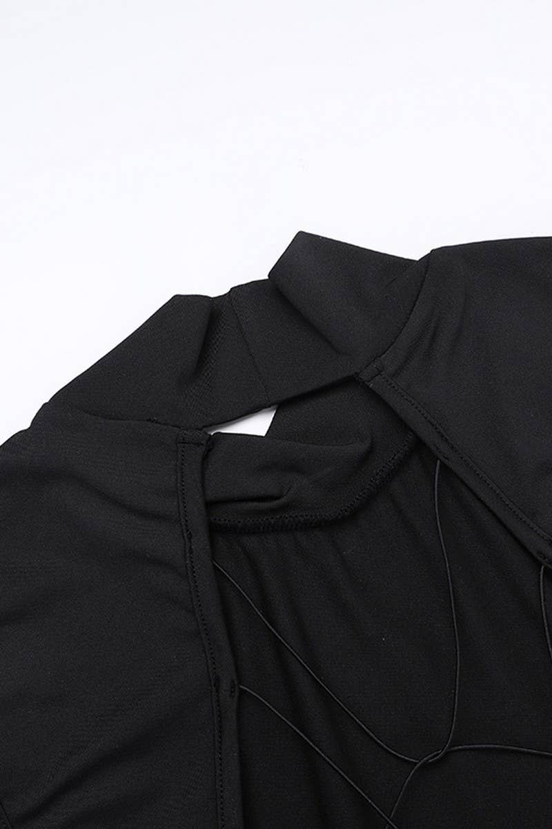 CWDMD4229_SOLID COLOR BACKLESS BOW SLIM FIT HOT GIRL DRESS