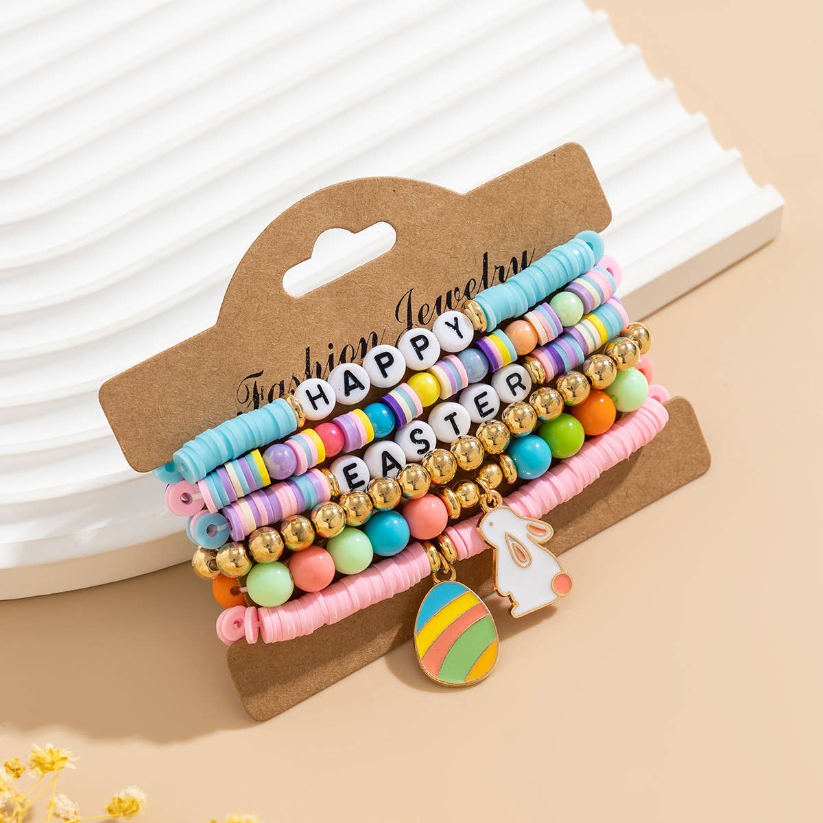 ALPHABET COLORFUL LOVE RABBIT BEADED BRACELET_CWAJE1482