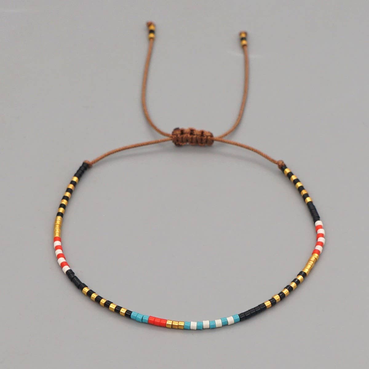HAND-WOVEN BEADED MULTI-COLOR RICE BEAD BRACELET