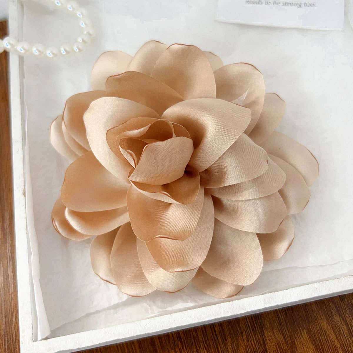 Fresh rose-themed fabric flower hair clips