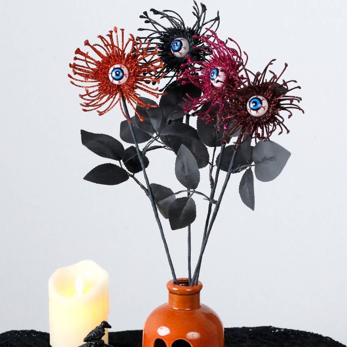 Halloween Red Spider Lily Eye Floral Pick_CWMM9904