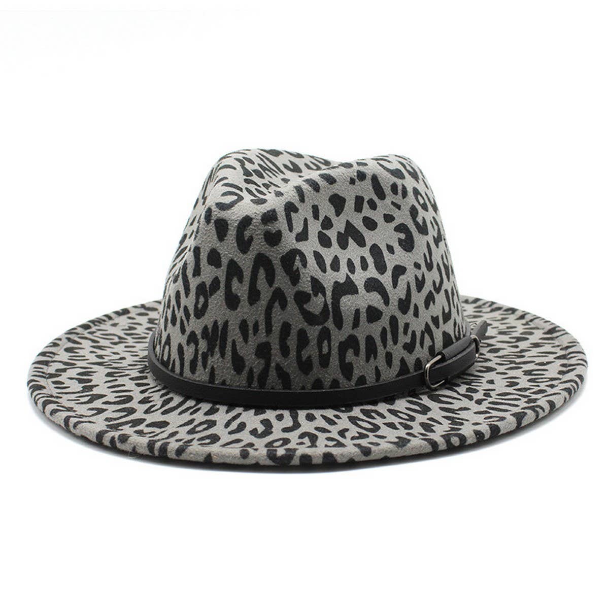 LEOPARD PRINT JAZZ HAT WOOLEN HAT WOOLEN HAT_CWAH2573