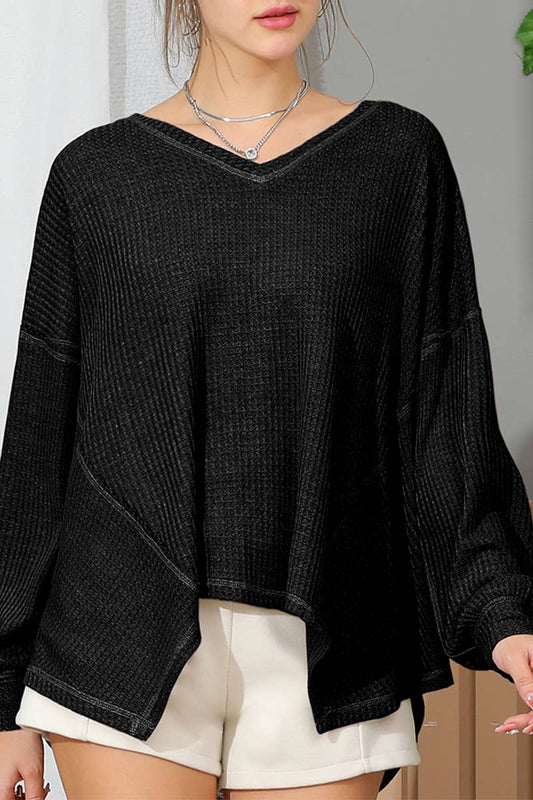 SOLID COLOR PATCHWORK SHIRT_CWTTL1433