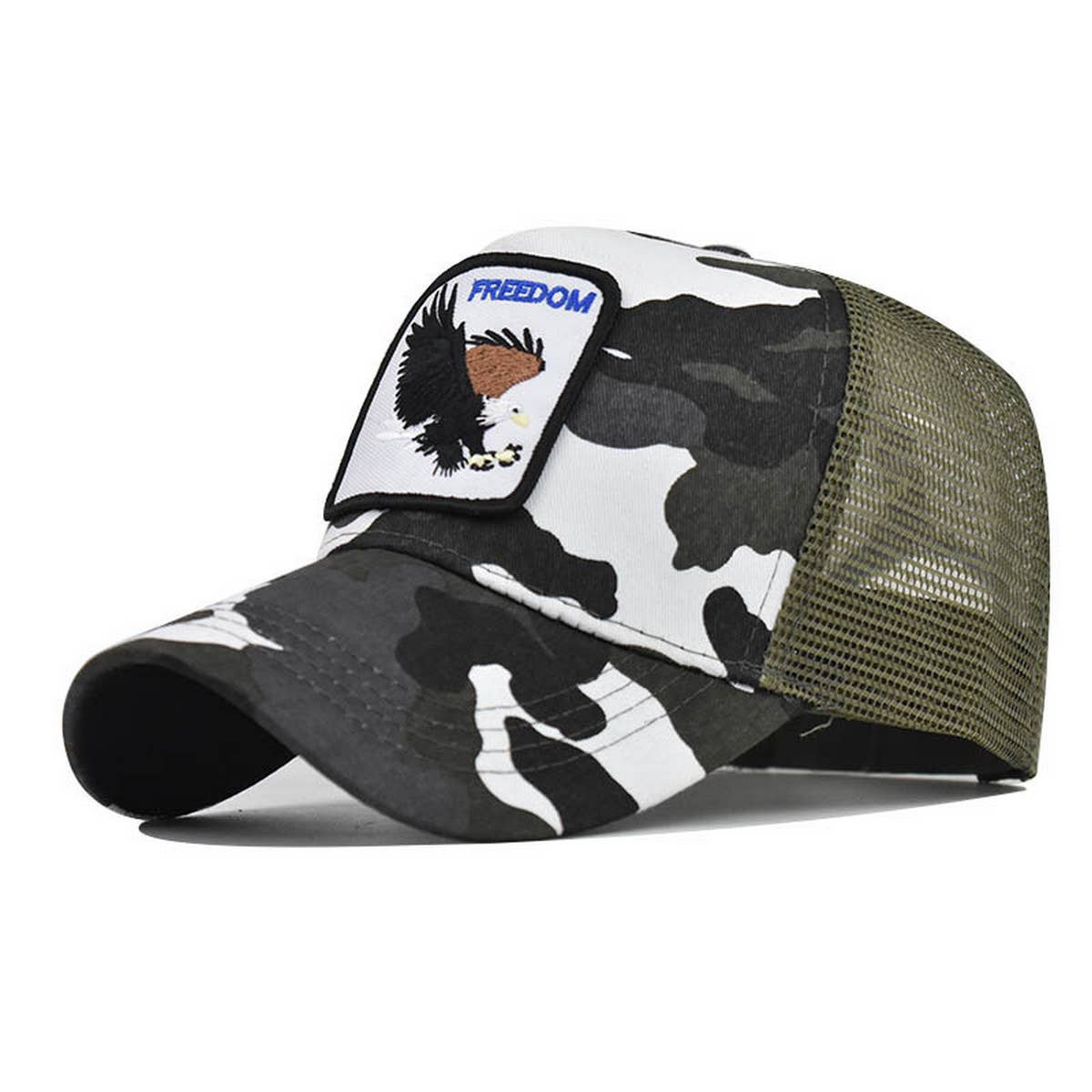 SUMMER NEW ANIMAL EMBROIDERED MESH TRUCKER HAT_CWAH1361