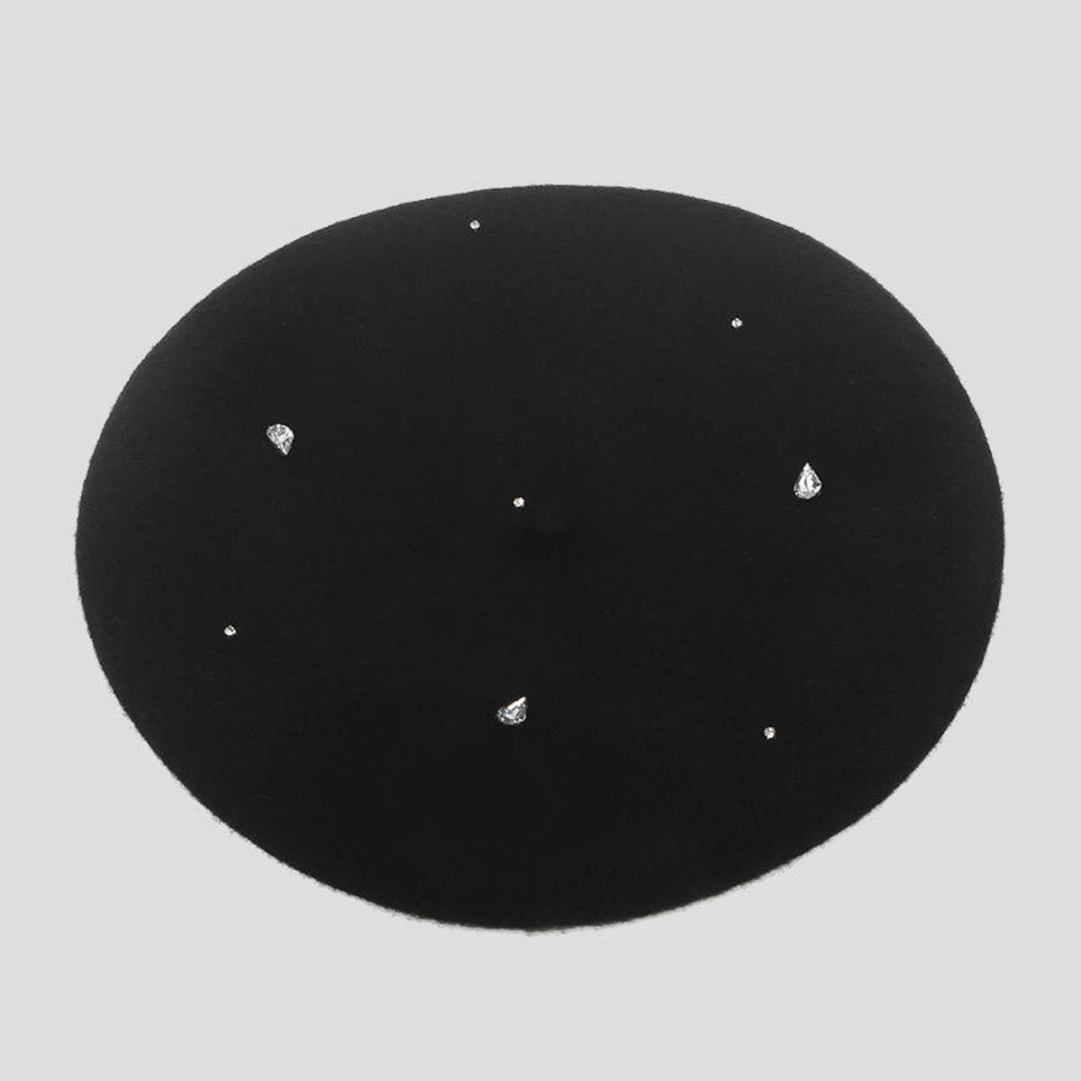 AUTUMN AND WINTER TEMPERAMENT RETRO DIAMOND BERET_CWAH1935